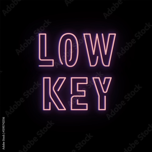 Vector text illustration for Low Key.