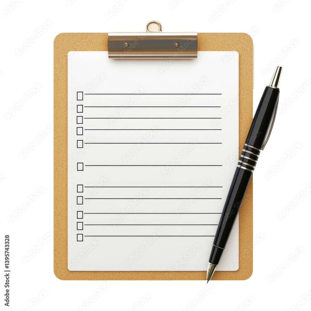 To-Do List Clipboard on transparent background To-Do List Clipboard on transparent background