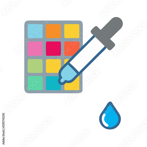 Color Palette Dropper Styling Icon Design