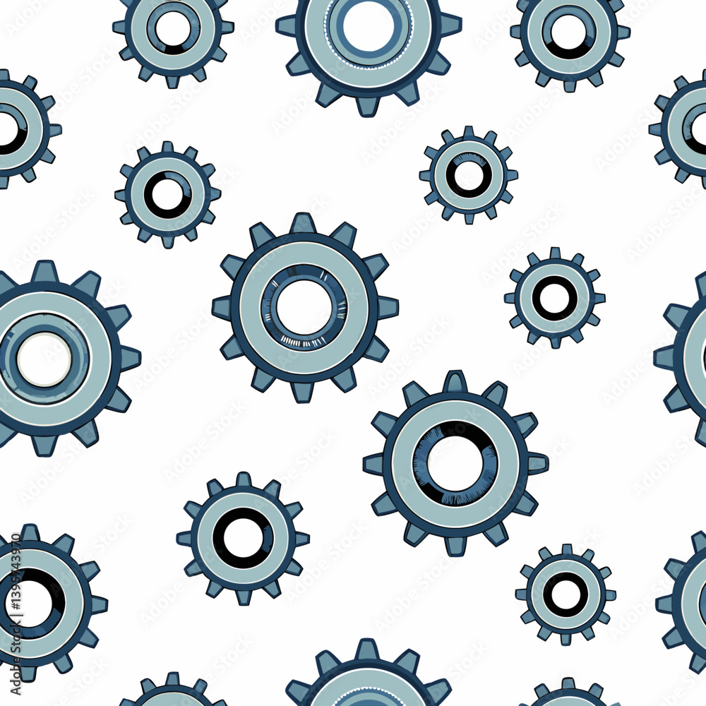 Seamless Gear and Cogwheel Industrial Pattern
Seamless Gear and Cogwheel Industrial Pattern