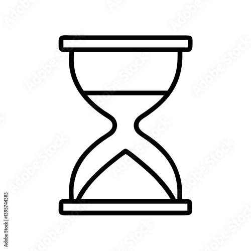 Hourglass sand timer time clock countdown deadline urgency icon vector graphic