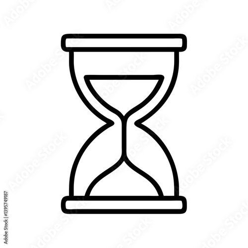 Hourglass sand timer vector icon illustration for time management and countdown