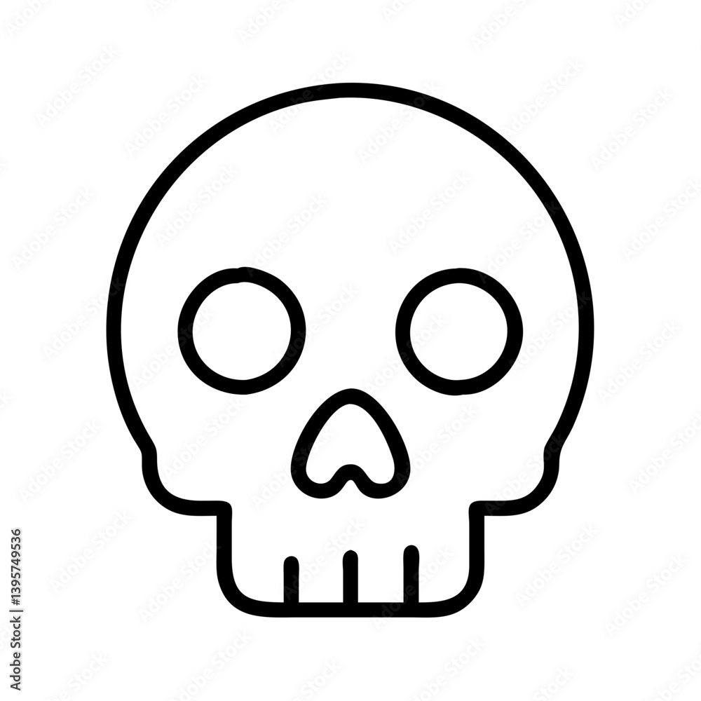 Skull outline vector graphic halloween death symbol danger sign spooky skeleton head bone Skull outline vector graphic halloween death symbol danger sign spooky skeleton head bone