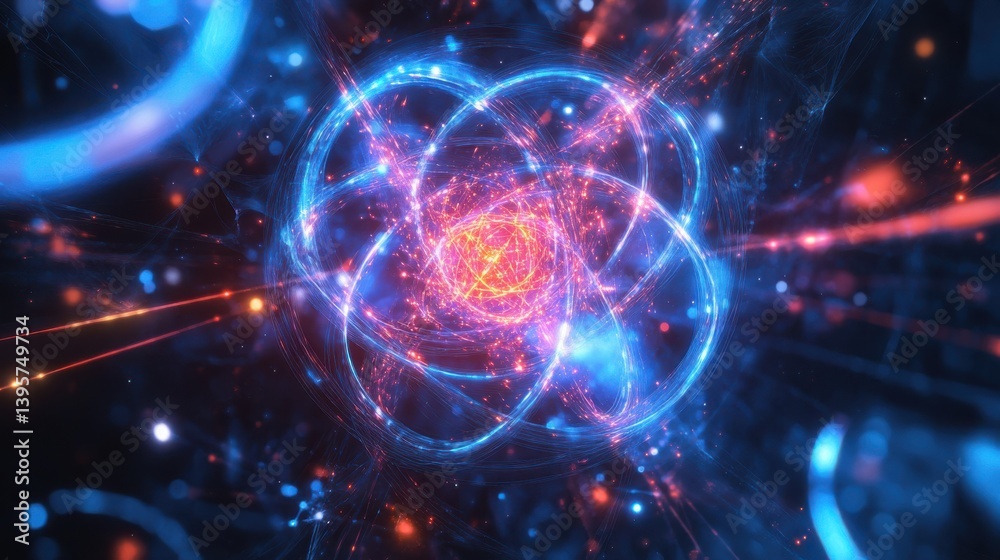 Holographic Quantum Interface Glowing with Floating Holographic Quantum Interface Glowing with Floating