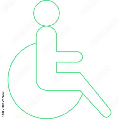 Disabled Person single vector illustration icon