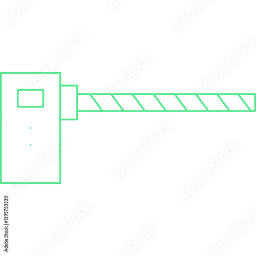 Check Post Barrier single vector illustration icon