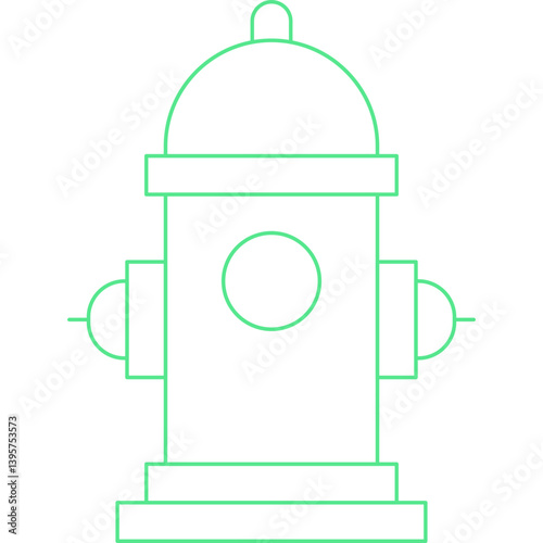 Fire Hydrant single vector illustration icon