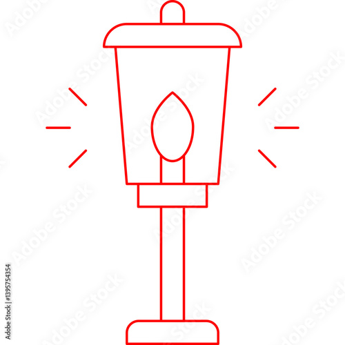 Lamp Post single vector illustration icon