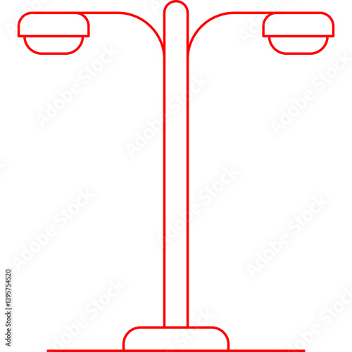 Street Light single vector illustration icon