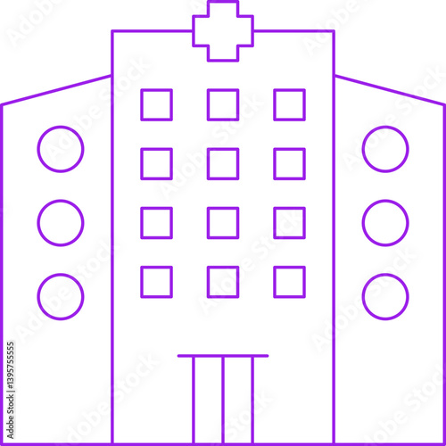 Hospital single vector illustration icon