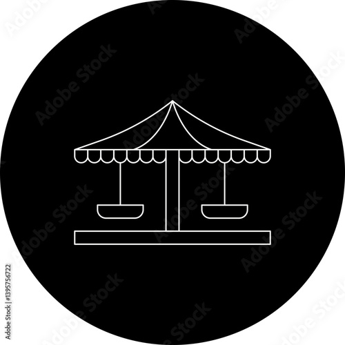 Amusement Park single vector illustration icon
