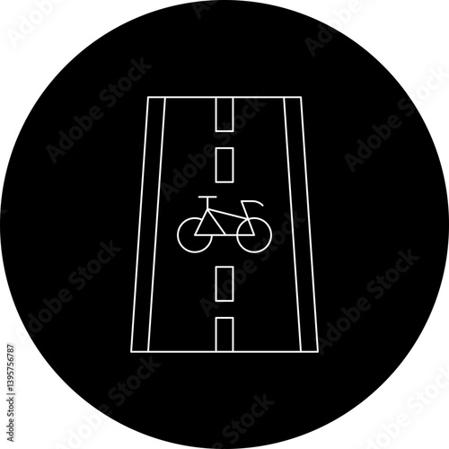 Bicycle Track single vector illustration icon
