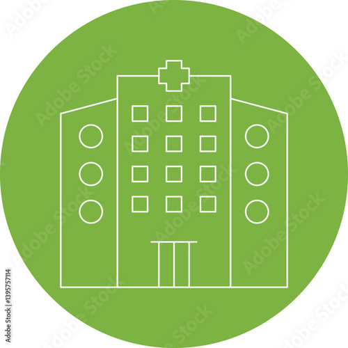 Hospital single vector illustration icon