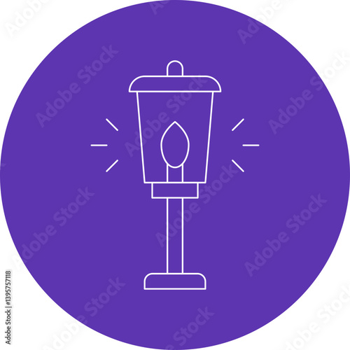 Lamp Post single vector illustration icon