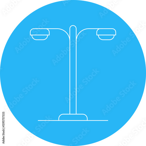 Street Light single vector illustration icon