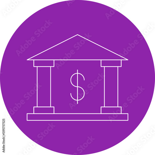 Bank single vector illustration icon