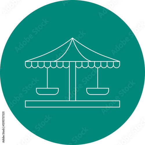 Amusement Park single vector illustration icon
