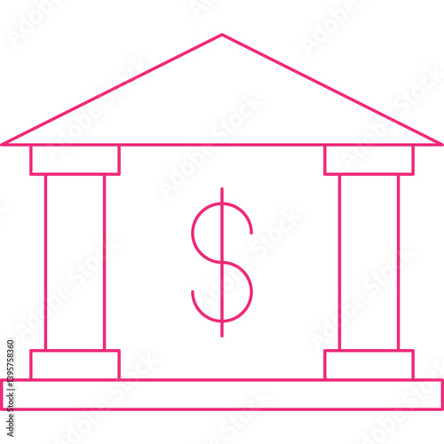Bank single vector illustration icon