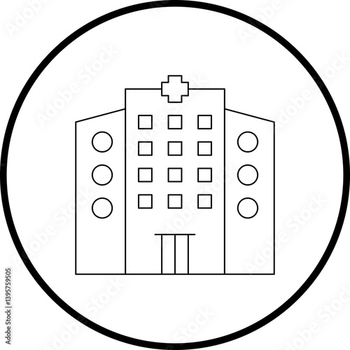 Hospital single vector illustration icon