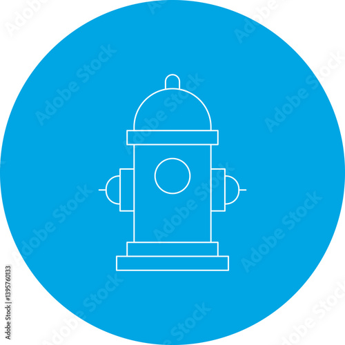 Fire Hydrant single vector illustration icon
