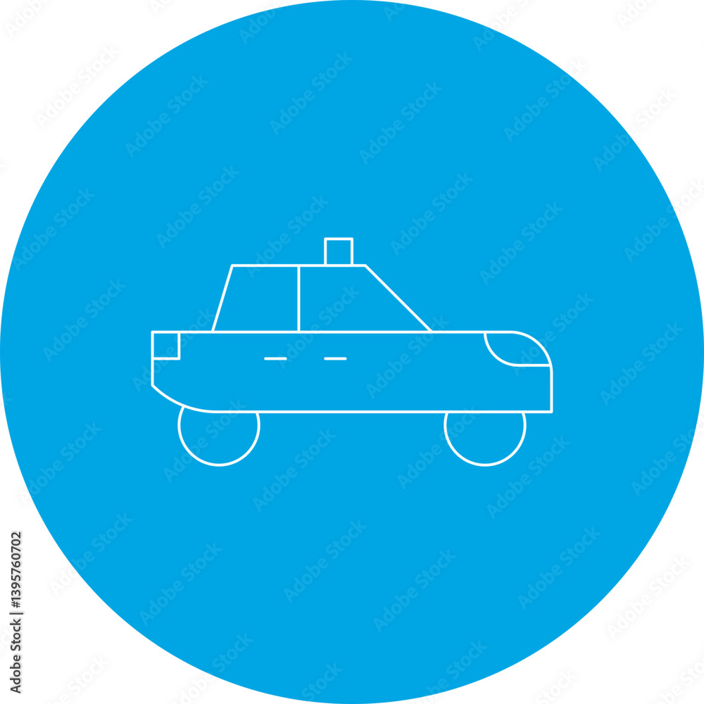 Taxi single vector illustration icon