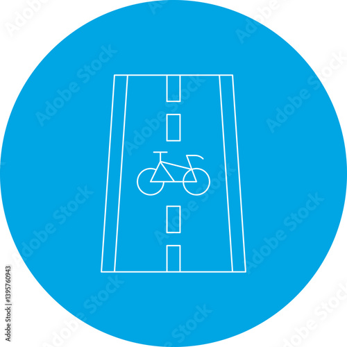 Bicycle Track single vector illustration icon