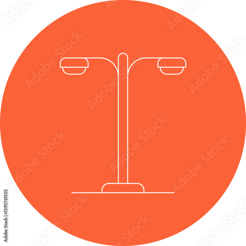 Street Light single vector illustration icon
