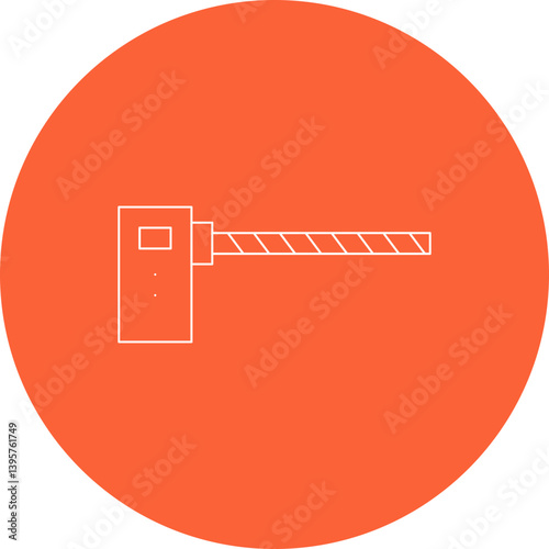 Check Post Barrier single vector illustration icon
