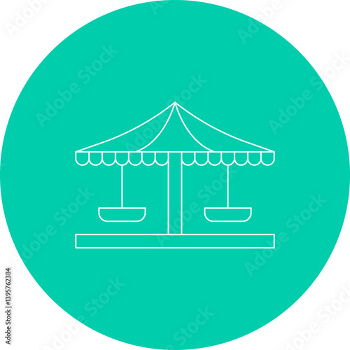 Amusement Park single vector illustration icon