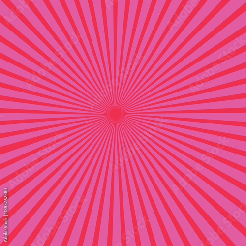 Abstract background with rays retro starburst rays. Salmon pink color sunburst background