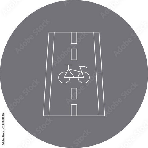 Bicycle Track single vector illustration icon