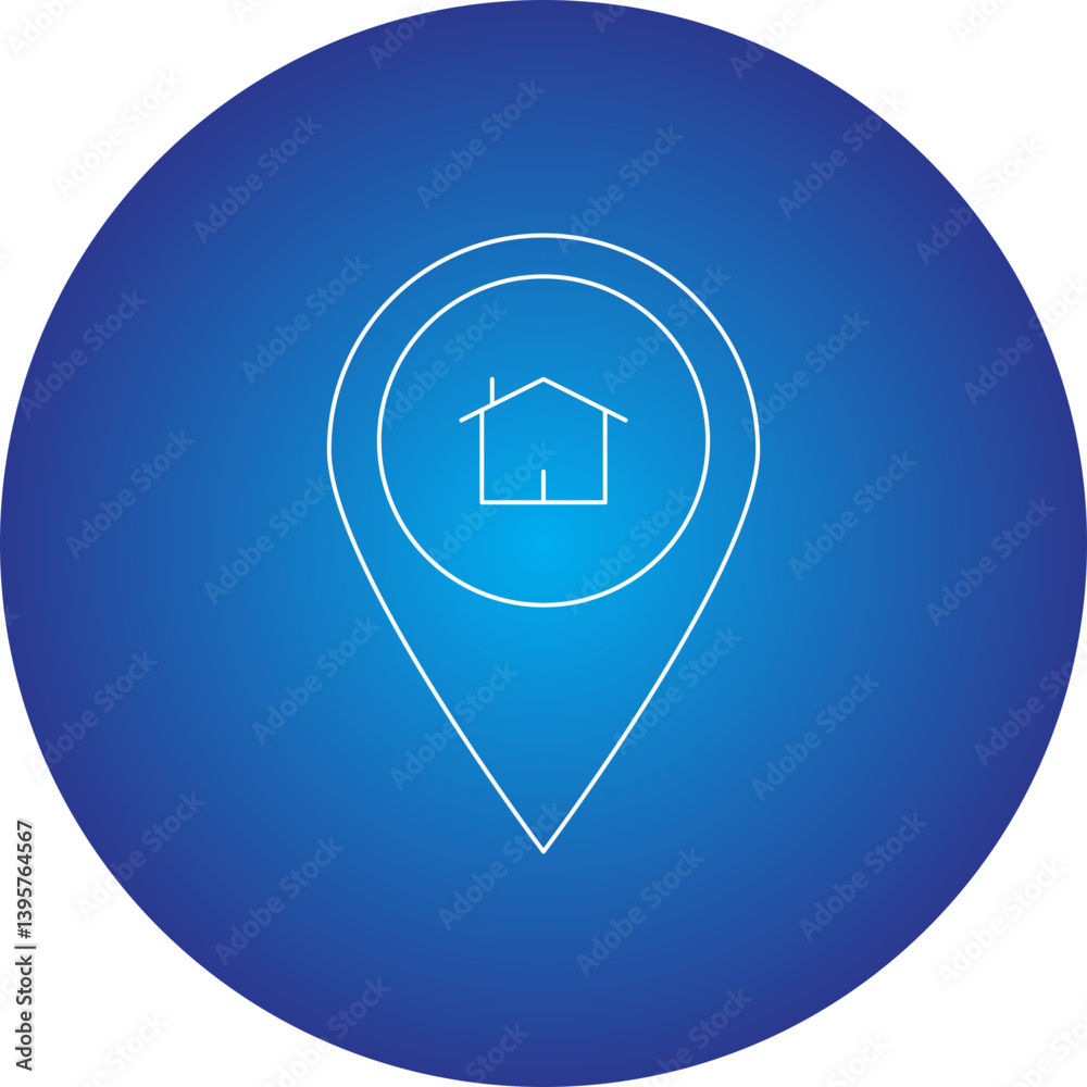 Home Location single vector illustration icon Home Location single vector illustration icon