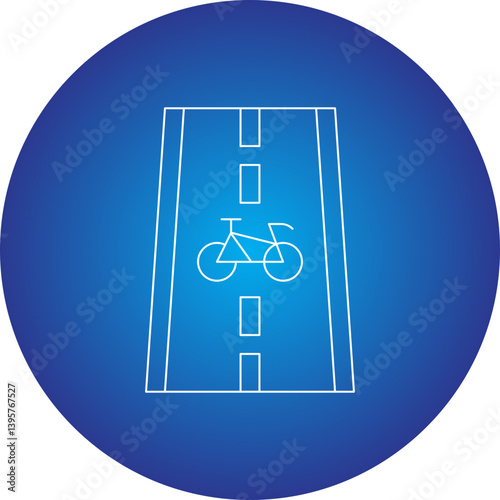 Bicycle Track single vector illustration icon