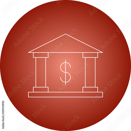 Bank single vector illustration icon