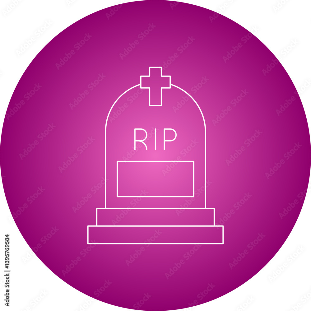 Graveyard single vector illustration icon Graveyard single vector illustration icon