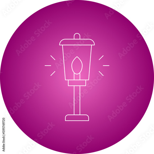 Lamp Post single vector illustration icon