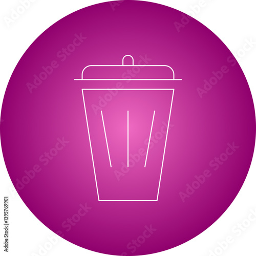 Recycle Bin single vector illustration icon