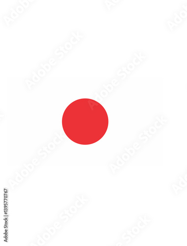 japan flag isolated on white