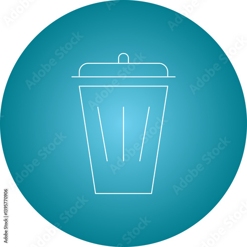 Recycle Bin single vector illustration icon
