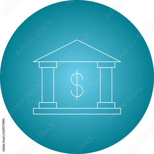 Bank single vector illustration icon