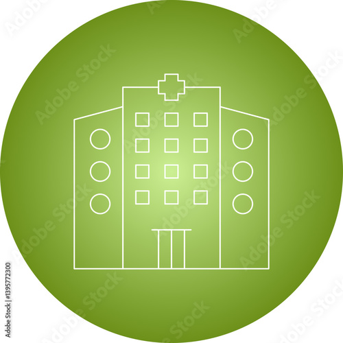 Hospital single vector illustration icon