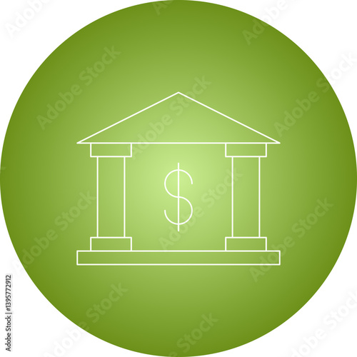 Bank single vector illustration icon