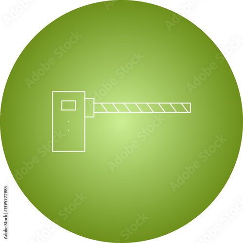 Check Post Barrier single vector illustration icon