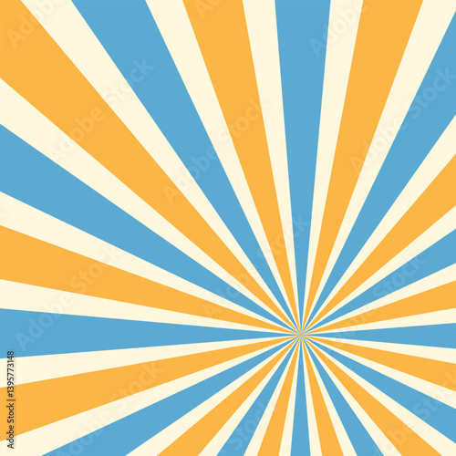 Circus background and spiral retro rays vector pattern. Vintage poster of red white sun or star burst radial lines with grunge texture, circus, carnival, summer fair or chapiteau backdrop