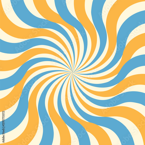 Circus background and spiral retro rays vector pattern. Vintage poster of red white sun or star burst radial lines with grunge texture, circus, carnival, summer fair or chapiteau backdrop
