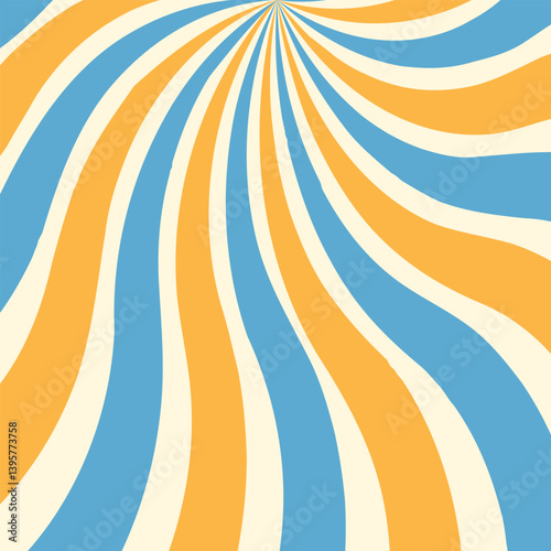 Circus background and spiral retro rays vector pattern. Vintage poster of red white sun or star burst radial lines with grunge texture, circus, carnival, summer fair or chapiteau backdrop
