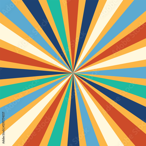 Circus background and spiral retro rays vector pattern. Vintage poster of red white sun or star burst radial lines with grunge texture, circus, carnival, summer fair or chapiteau backdrop