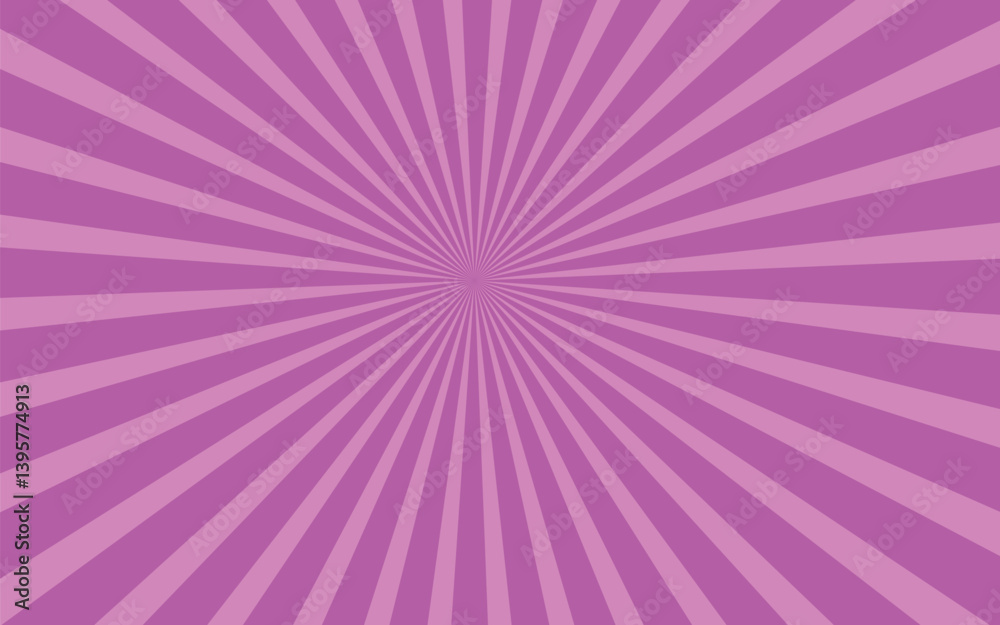 Background with pink sun rays. Abstract background with rays and lines.
