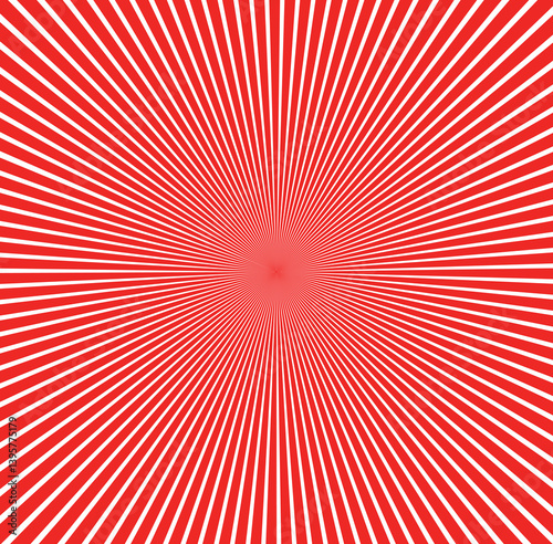 Abstract bright red rays background. Sunlight rays background. Crimson color burst background. Sun beam ray sunburst pattern background. Retro circus backdrop.