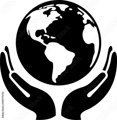 Protecting environment vector on transparent background